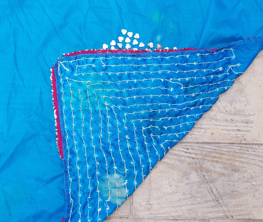 YONCA YAPRAĞI FORMLU EL YAPIMI OSMANLI DÖNEMİ PULLU BEZ