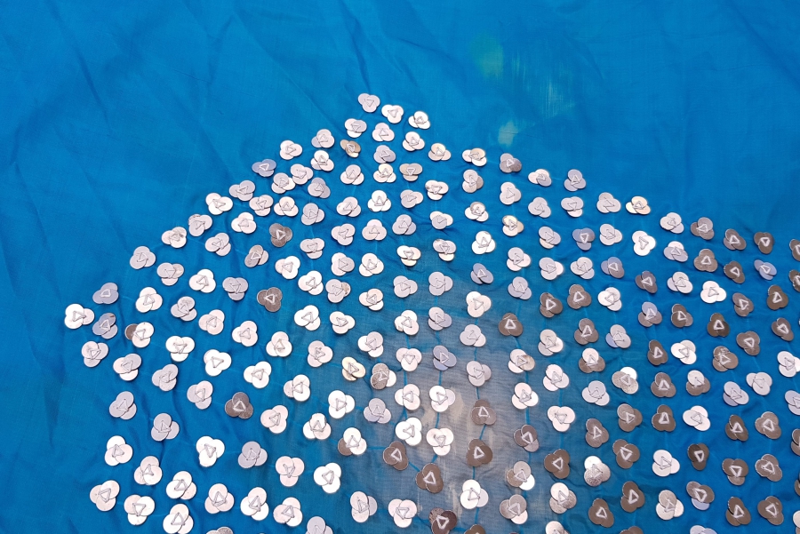 YONCA YAPRAĞI FORMLU EL YAPIMI OSMANLI DÖNEMİ PULLU BEZ