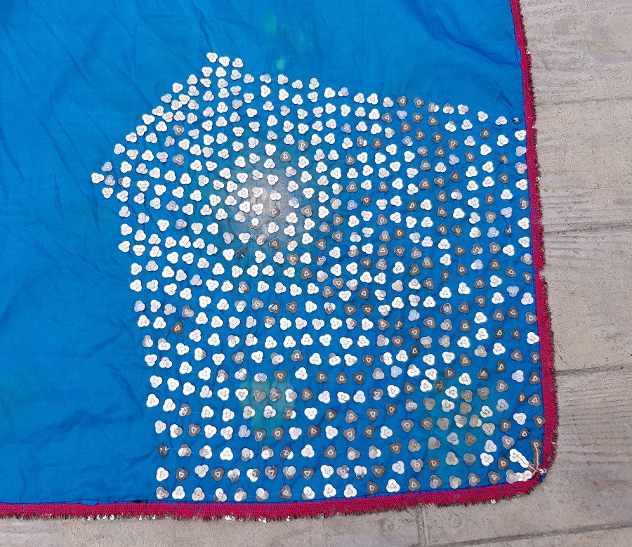 YONCA YAPRAĞI FORMLU EL YAPIMI OSMANLI DÖNEMİ PULLU BEZ