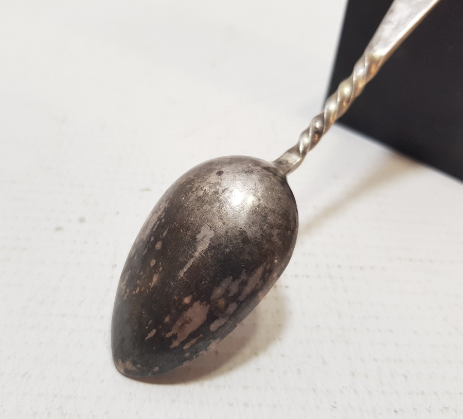 ARKASI YAHUDİ USTA DAMGALI OSMANLI DÖNEMİ GÜMÜŞ İZMİR KAŞIK