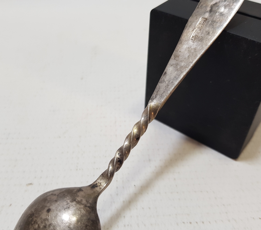 ARKASI YAHUDİ USTA DAMGALI OSMANLI DÖNEMİ GÜMÜŞ İZMİR KAŞIK