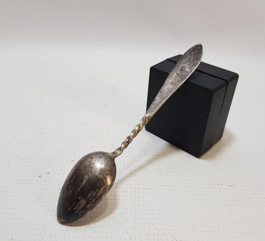 ARKASI YAHUDİ USTA DAMGALI OSMANLI DÖNEMİ GÜMÜŞ İZMİR KAŞIK