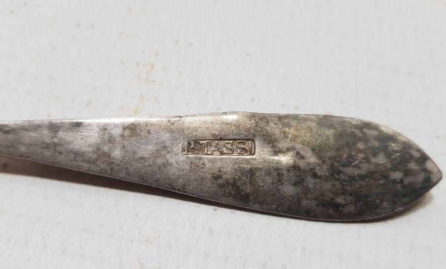 ARKASI YAHUDİ USTA DAMGALI OSMANLI DÖNEMİ GÜMÜŞ İZMİR KAŞIK