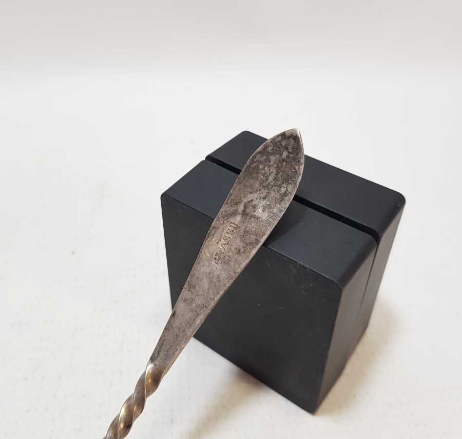 ARKASI YAHUDİ USTA DAMGALI OSMANLI DÖNEMİ GÜMÜŞ İZMİR KAŞIK