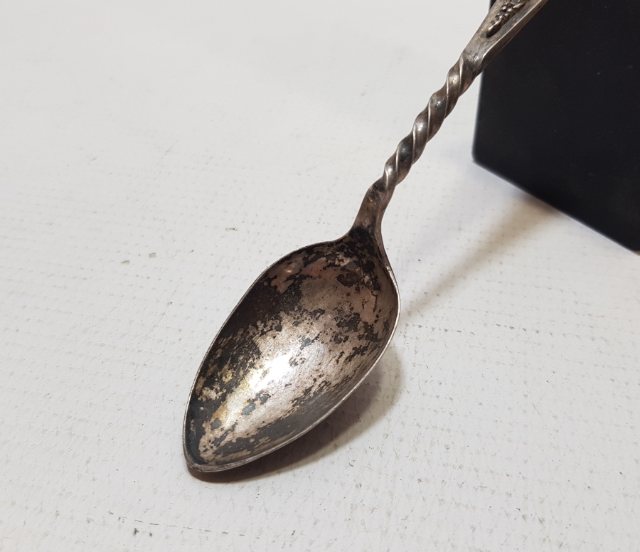 ARKASI YAHUDİ USTA DAMGALI OSMANLI DÖNEMİ GÜMÜŞ İZMİR KAŞIK