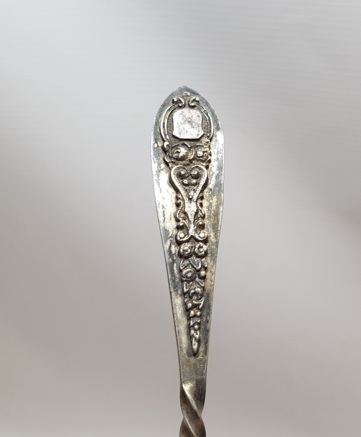 ARKASI YAHUDİ USTA DAMGALI OSMANLI DÖNEMİ GÜMÜŞ İZMİR KAŞIK