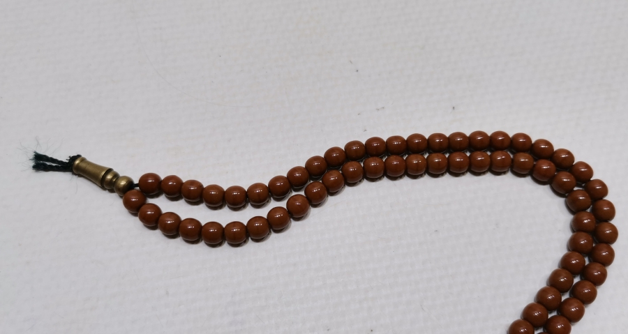 MERCANİ RENKTE OSMANLI DÖNEMİ BEYKOZ 99LUK NAMAZ TESPİHİ