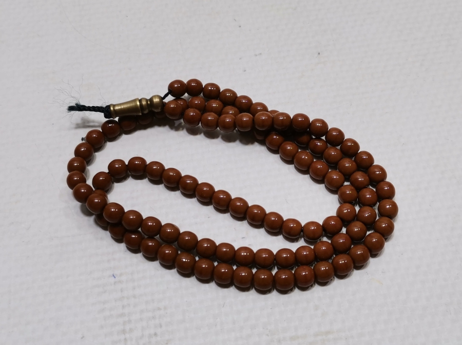 MERCANİ RENKTE OSMANLI DÖNEMİ BEYKOZ 99LUK NAMAZ TESPİHİ