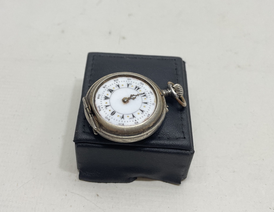 ÇİL KADRANLI OSMANLI DÖNEMİ GÜMÜŞ KASA CEP SAATİ