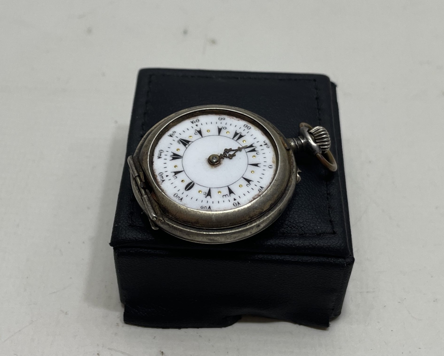 ÇİL KADRANLI OSMANLI DÖNEMİ GÜMÜŞ KASA CEP SAATİ