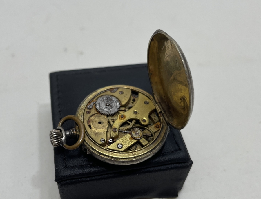 ÇİL KADRANLI OSMANLI DÖNEMİ GÜMÜŞ KASA CEP SAATİ