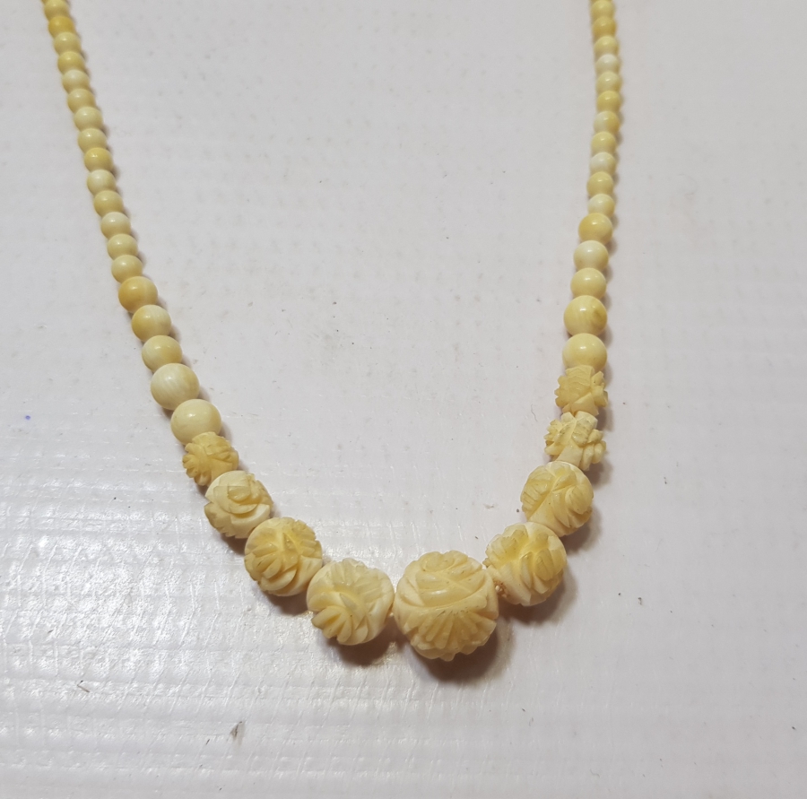 OSMANLI DÖNEMİ İŞLEMELİ NADİR FİLDİŞİ GERDANLIK