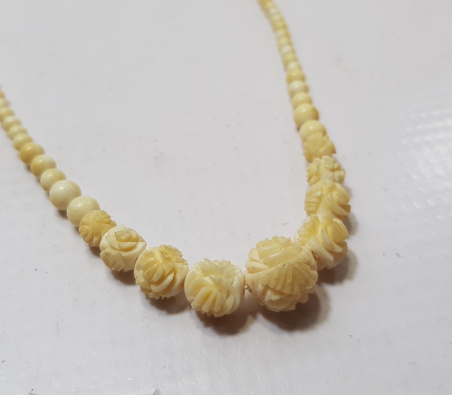 OSMANLI DÖNEMİ İŞLEMELİ NADİR FİLDİŞİ GERDANLIK