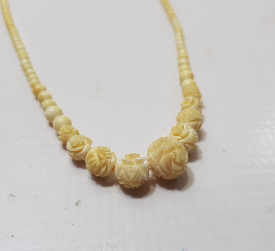 OSMANLI DÖNEMİ İŞLEMELİ NADİR FİLDİŞİ GERDANLIK