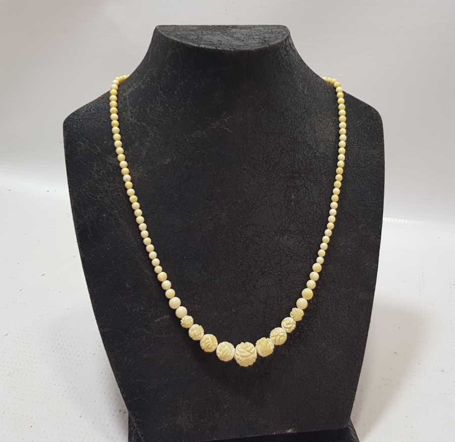 OSMANLI DÖNEMİ İŞLEMELİ NADİR FİLDİŞİ GERDANLIK