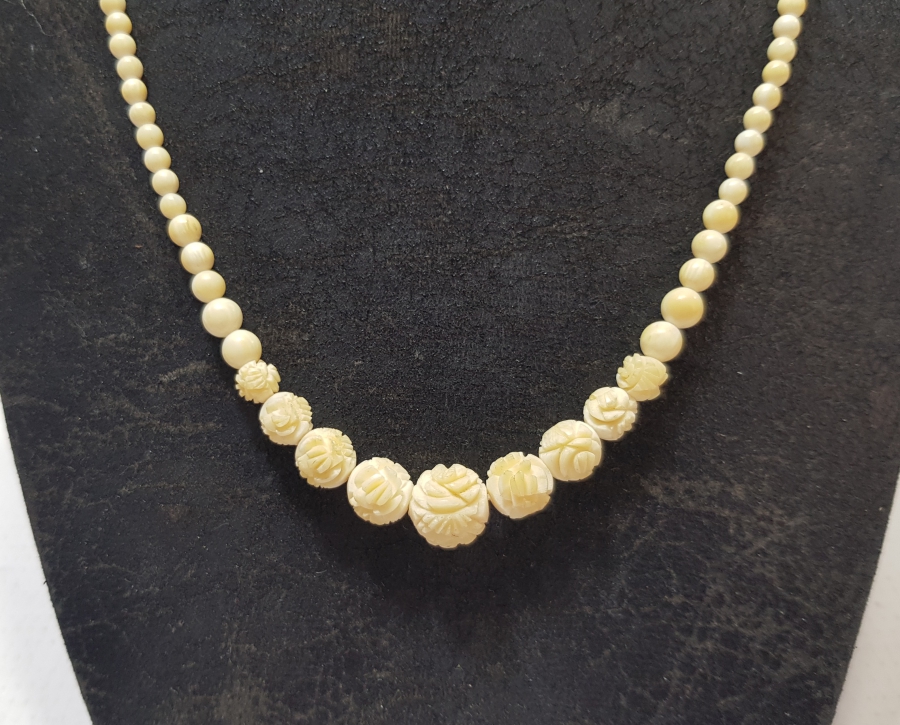 OSMANLI DÖNEMİ İŞLEMELİ NADİR FİLDİŞİ GERDANLIK