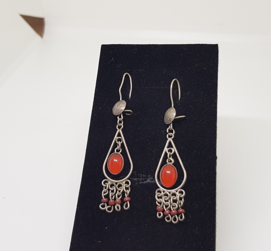 ÖZEL YAPIM AKİK TAŞLI GÜMÜŞ KÜPE