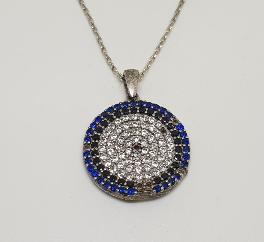 NAZAR BONCUĞU FORMUNDA YAPILMIŞ KOLYE