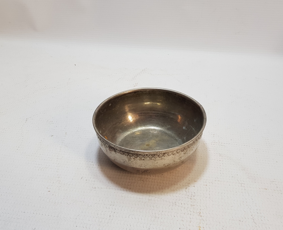 GÜMÜŞ KAPLAMA ANTİKA SÜLEYMANİYE BERBER SABUN TASI