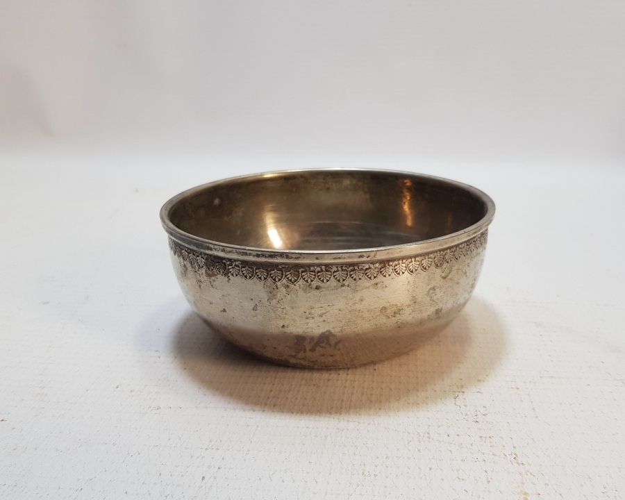 GÜMÜŞ KAPLAMA ANTİKA SÜLEYMANİYE BERBER SABUN TASI