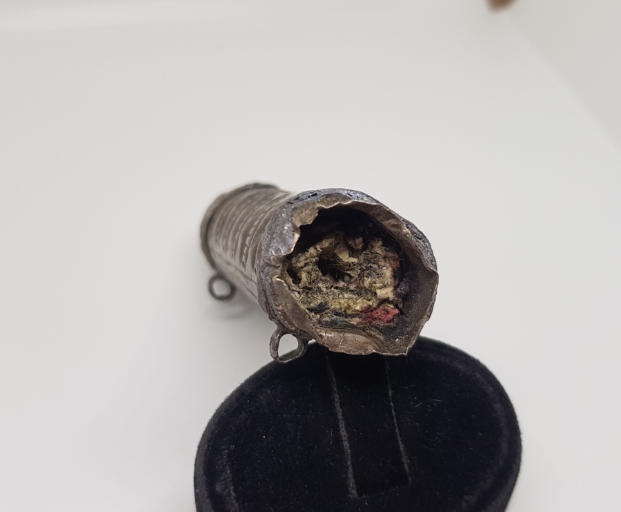 OSMANLI DÖNEMİ İÇİNDE DUASI BULUNAN İÇİ DOLU GÜMÜŞ HAMAYIL