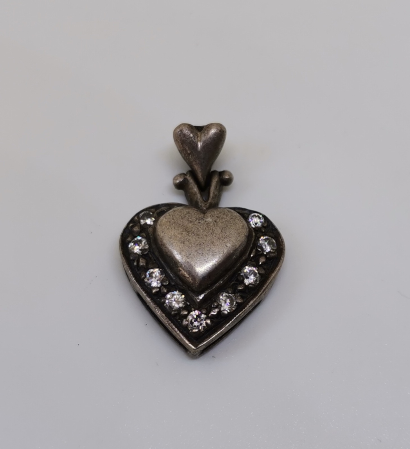 KALP FORMLU GÜMÜŞ KOLYE UCU