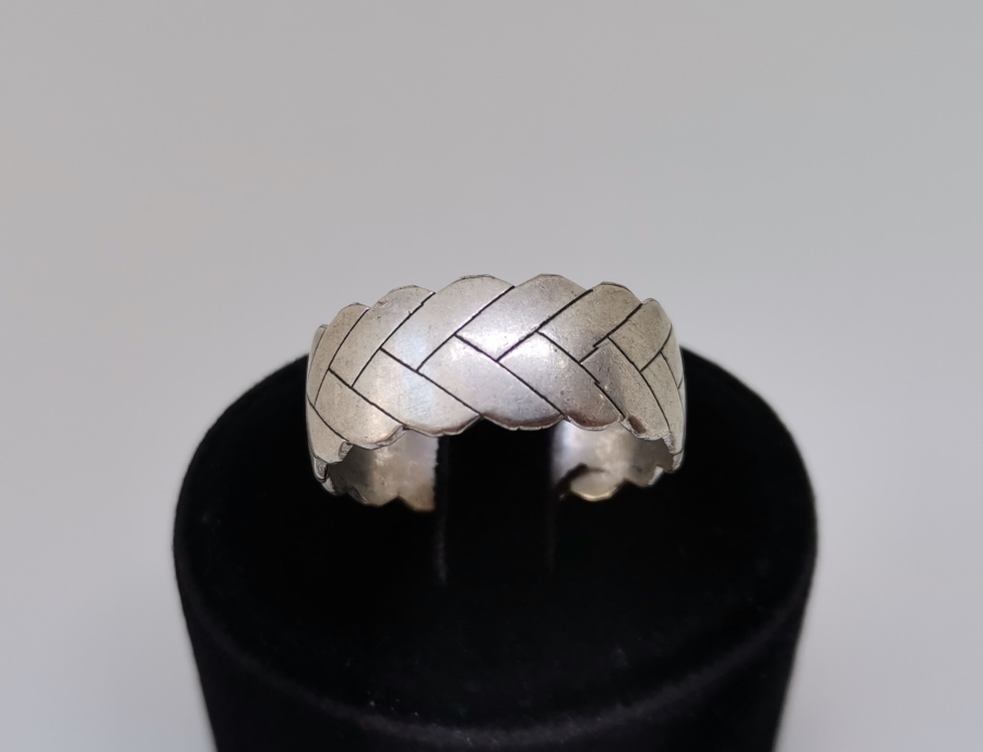 EKOSE DESENLİ ÖZEL YAPIM GÜMÜŞ ALYANS