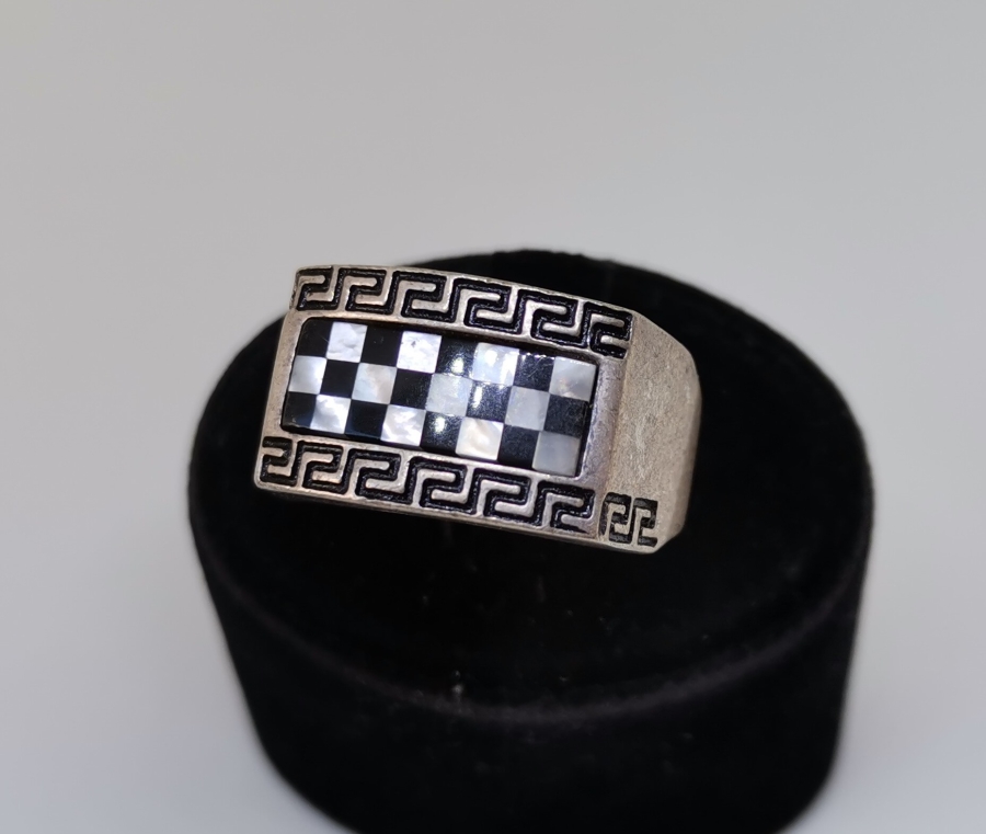 EKOSE DESENLİ GÜMÜŞ YÜZÜK