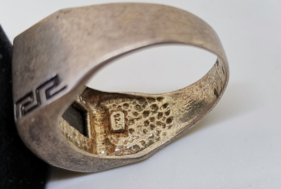 EKOSE DESENLİ GÜMÜŞ YÜZÜK