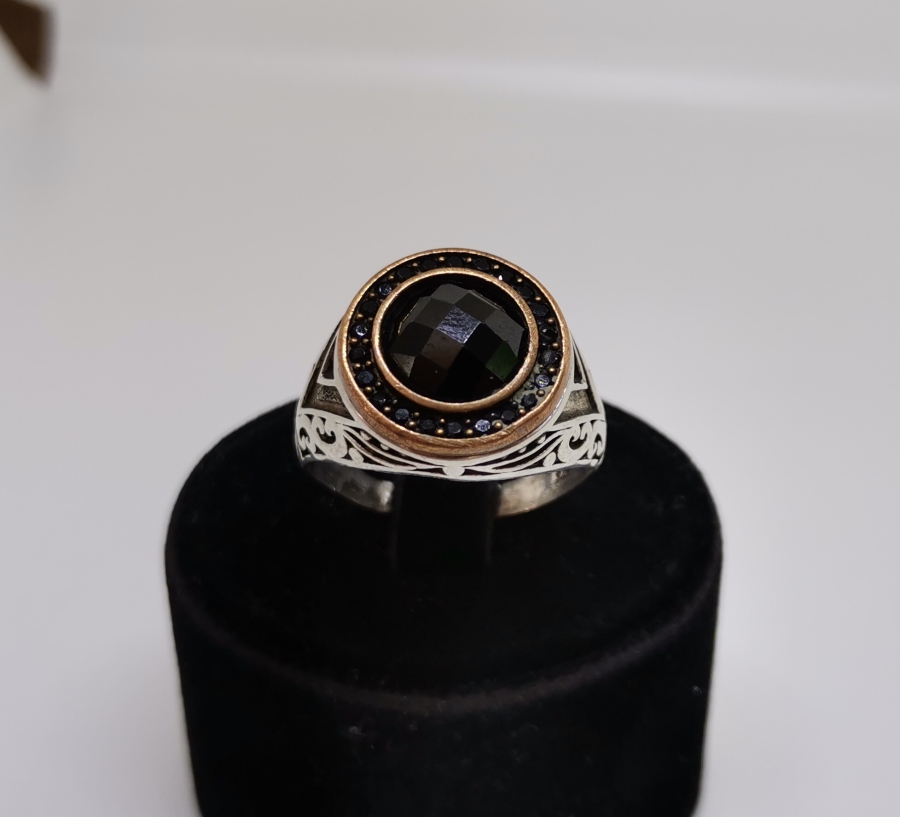 FASETA KESİM AKİKLİ GÜMÜŞ YÜZÜK