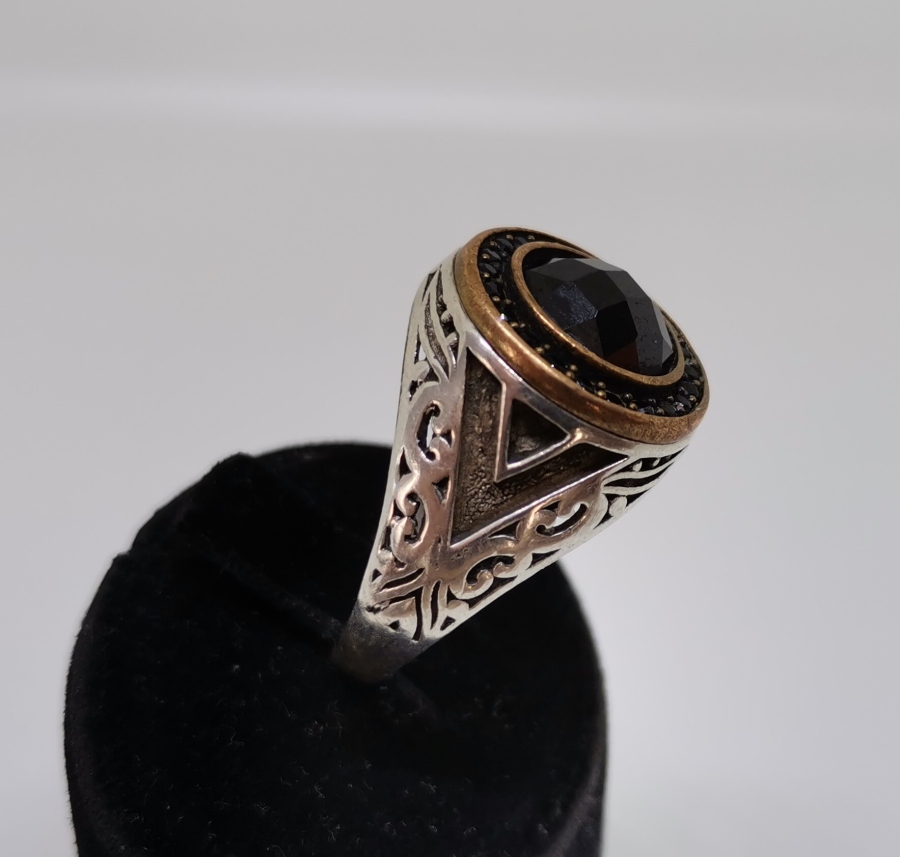 FASETA KESİM AKİKLİ GÜMÜŞ YÜZÜK