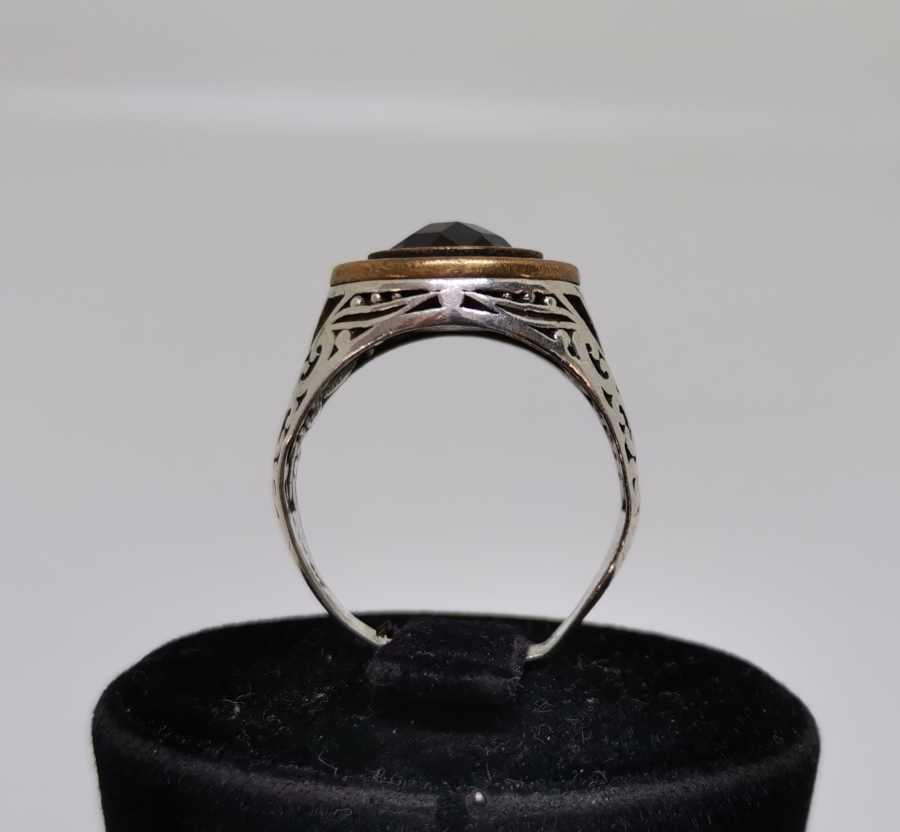 FASETA KESİM AKİKLİ GÜMÜŞ YÜZÜK