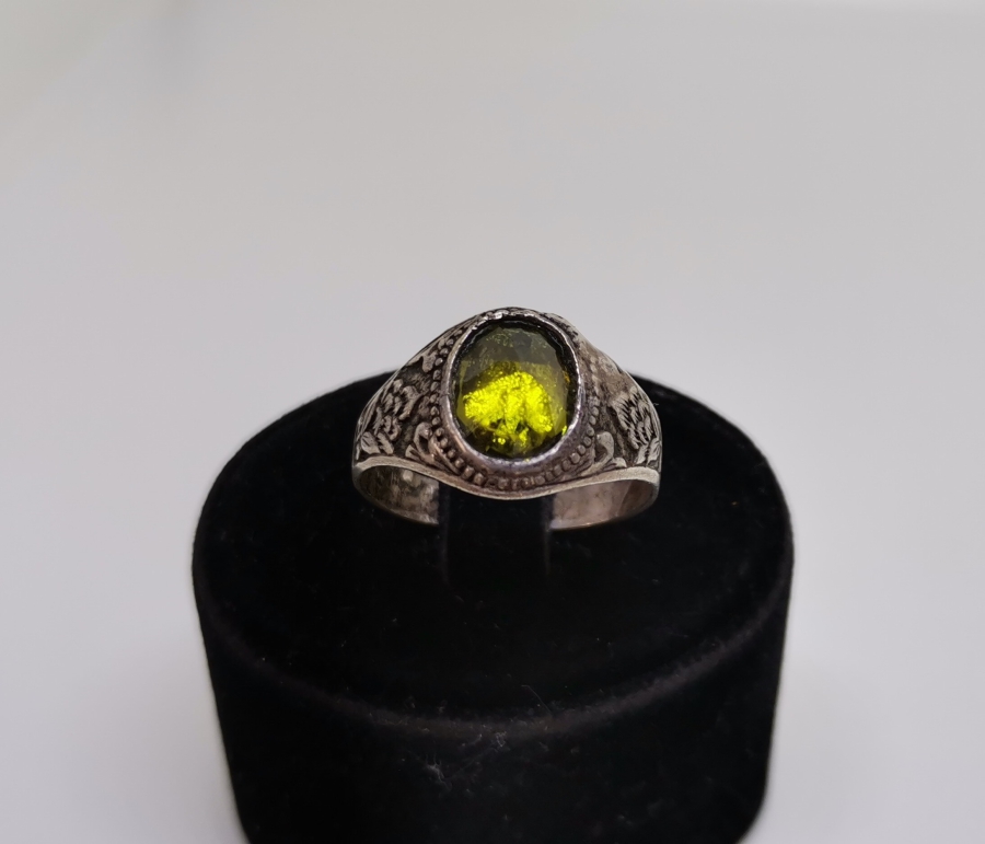 FASETA KESİMLİ SİTRİN TAŞLI GÜMÜŞ YÜZÜK