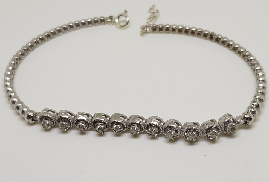 ELMAS TAŞLI ÖZEL YAPIM BİLEKLİK