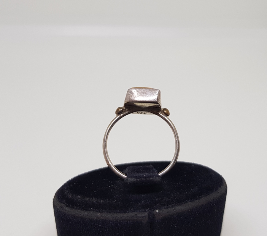 ÖZEL YAPIM DAMLA KEHRİBAR YÜZÜK