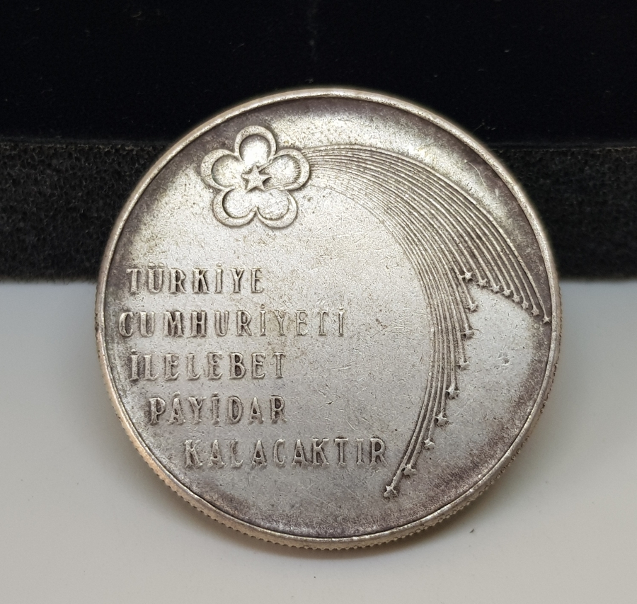 1973 CUMHURİYETİN 50. YILI GÜMÜŞ 100 LİRA HATIRA PARA