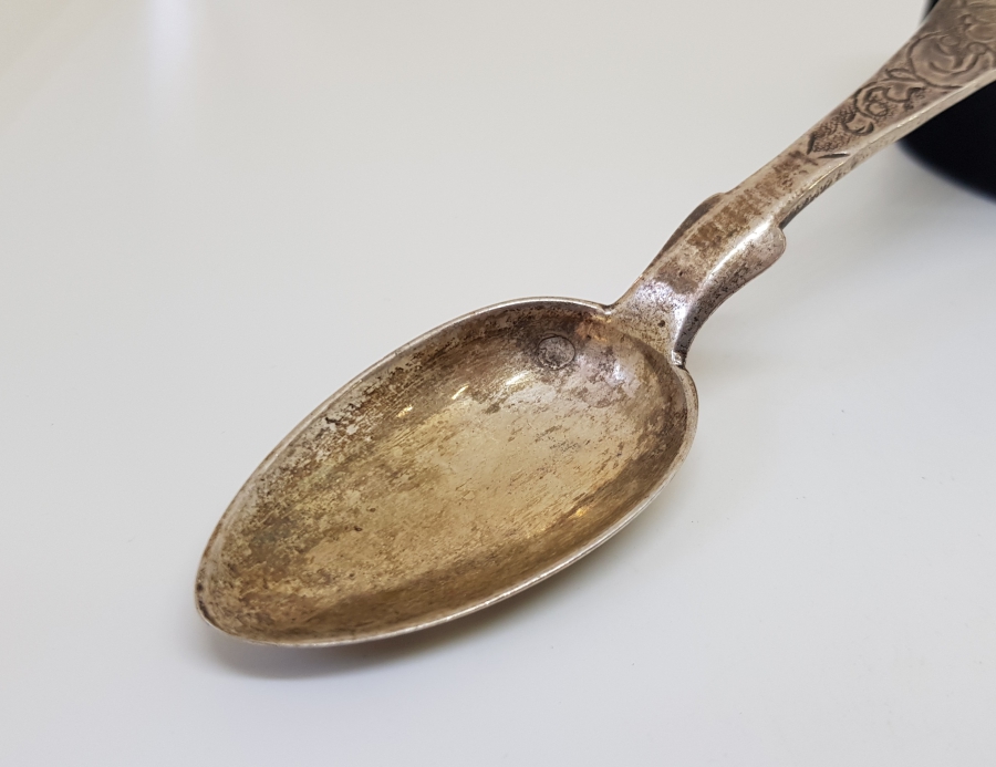 ABDÜLHAMİD HAN DÖNEMİ TUĞRALI GÜMÜŞ TATLI KAŞIĞI