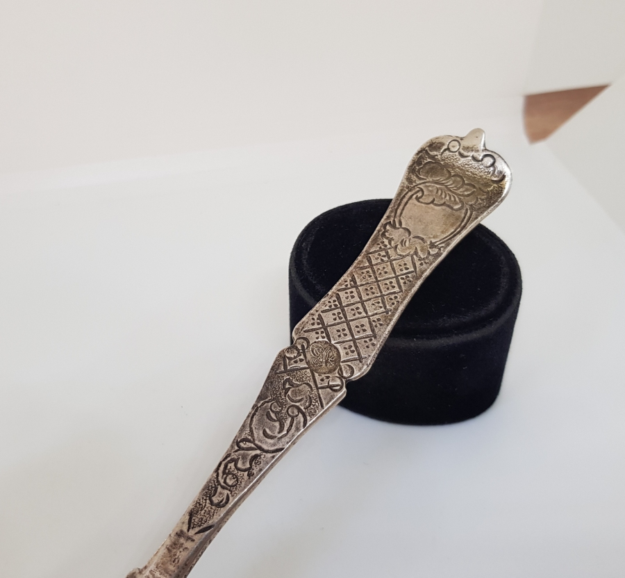 ABDÜLHAMİD HAN DÖNEMİ TUĞRALI GÜMÜŞ TATLI KAŞIĞI