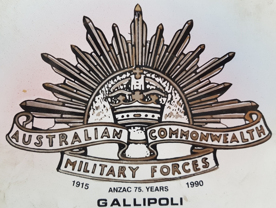 1990 YILI YAPIMI ÇANAKKALE SAVAŞI'NIN 75. YILI ANISINA YAPILMIŞ HATIRA SERAMİK KARO