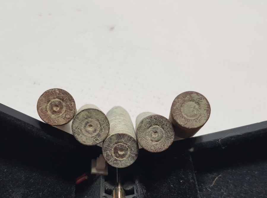 ARKALARI OSMANLICA YAZILI 1. DÜNYA SAVAŞI DÖNEMİ OSMANLI MAVZER MERMİSİ KOVANI LOTU