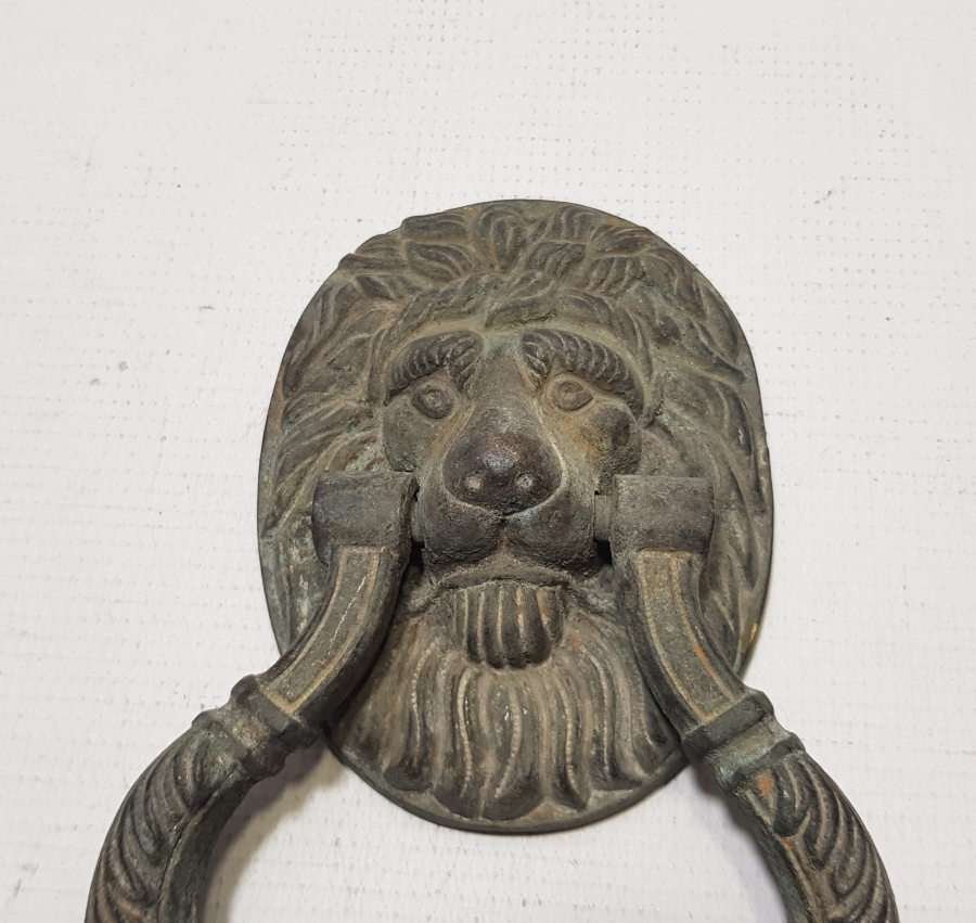 OSMANLI DÖNEMİ ANADOLU ASLANI VE MELEK BAŞLI RUM İŞİ NADİR KAPI TOKMAĞI