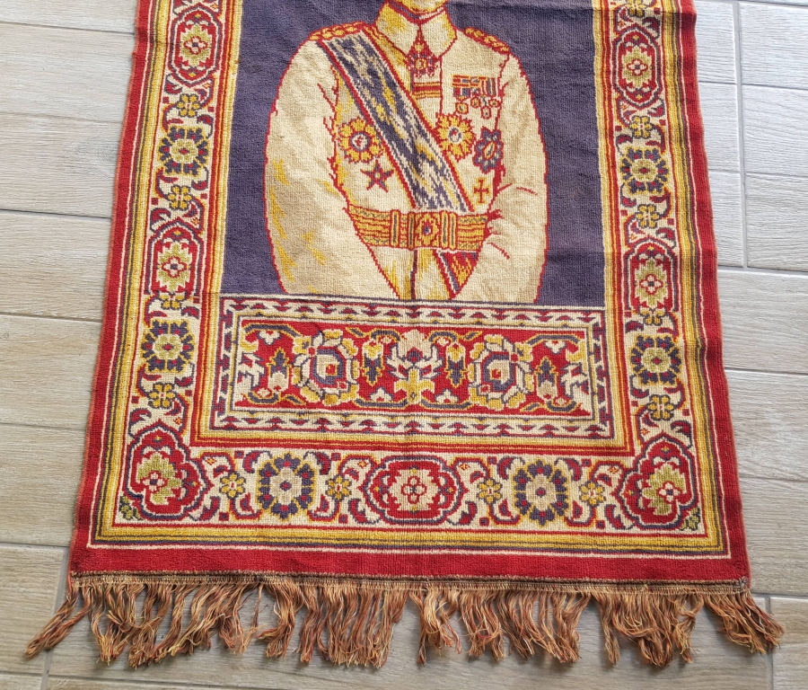 OSMANLI SON DÖNEM ÇOK NADİR ASKERİ KIYAFETLİ VE OSMANLI NİŞANLI ATATÜRK DUVAR HALISI