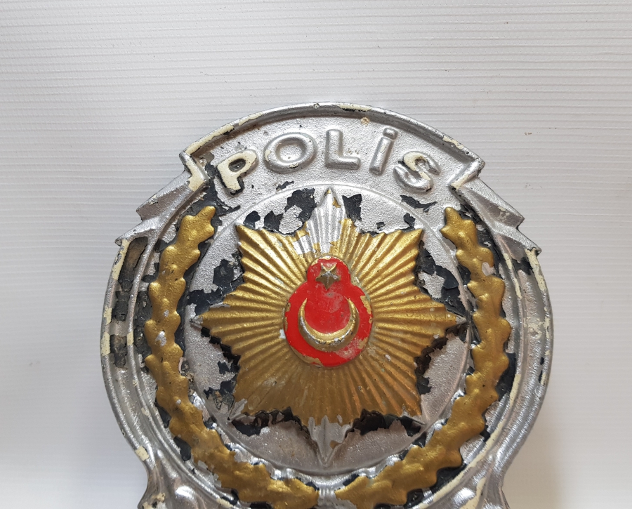 CUMHURİYET BAŞLARI BÜYÜK BOY POLİS AMBLEMLİ PANO