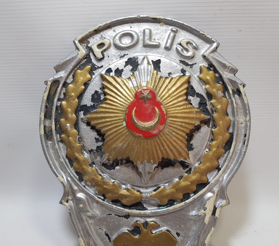 CUMHURİYET BAŞLARI BÜYÜK BOY POLİS AMBLEMLİ PANO