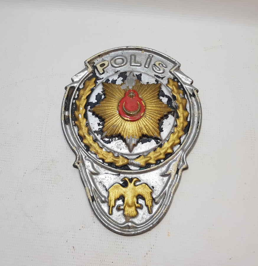 CUMHURİYET BAŞLARI BÜYÜK BOY POLİS AMBLEMLİ PANO