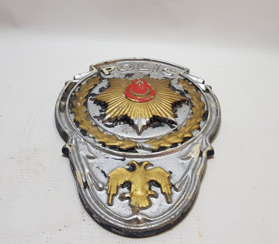 CUMHURİYET BAŞLARI BÜYÜK BOY POLİS AMBLEMLİ PANO