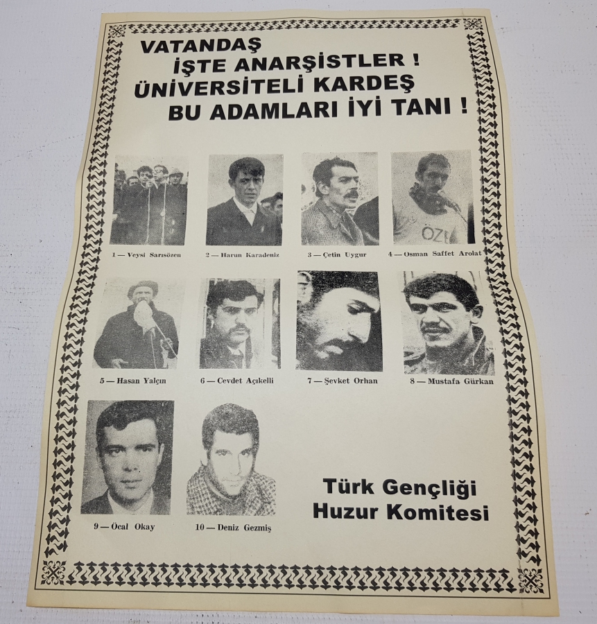 1970 LERDEN ÇOK NADİR SİYASİ AFİŞ