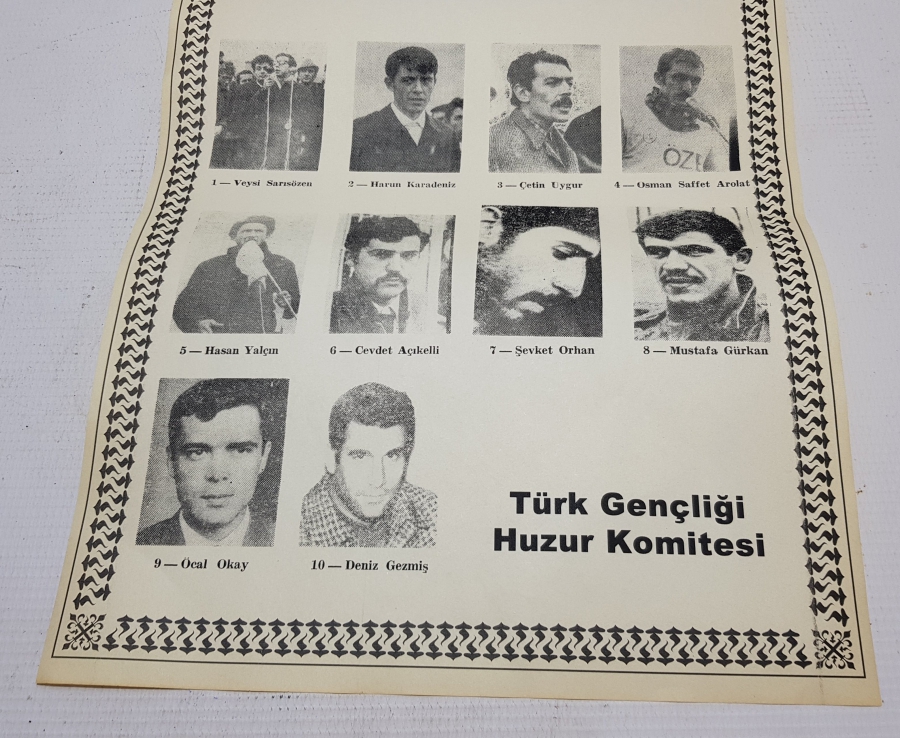 1970 LERDEN ÇOK NADİR SİYASİ AFİŞ