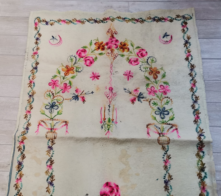 OSMANLI DÖNEMİ TEKKE İŞİ KEÇE SECCADE