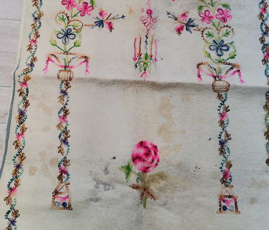 OSMANLI DÖNEMİ TEKKE İŞİ KEÇE SECCADE